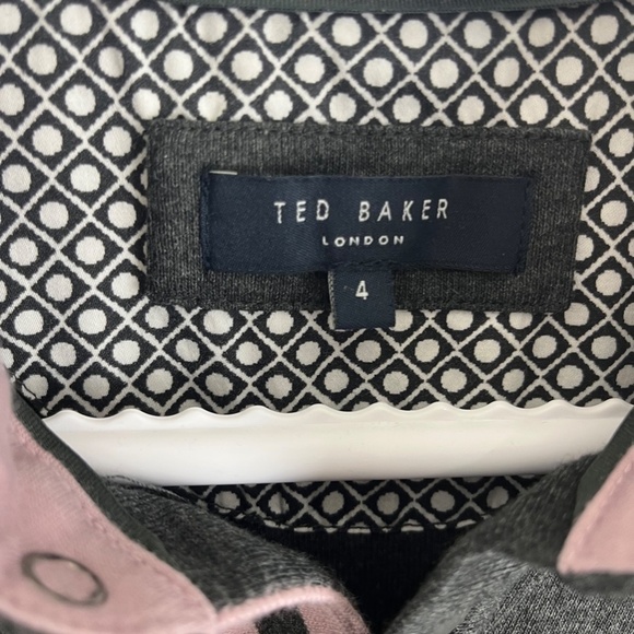 Ted Baker London Grey Polo Shirt w/ Pink Strip Trim - Picture 7 of 11